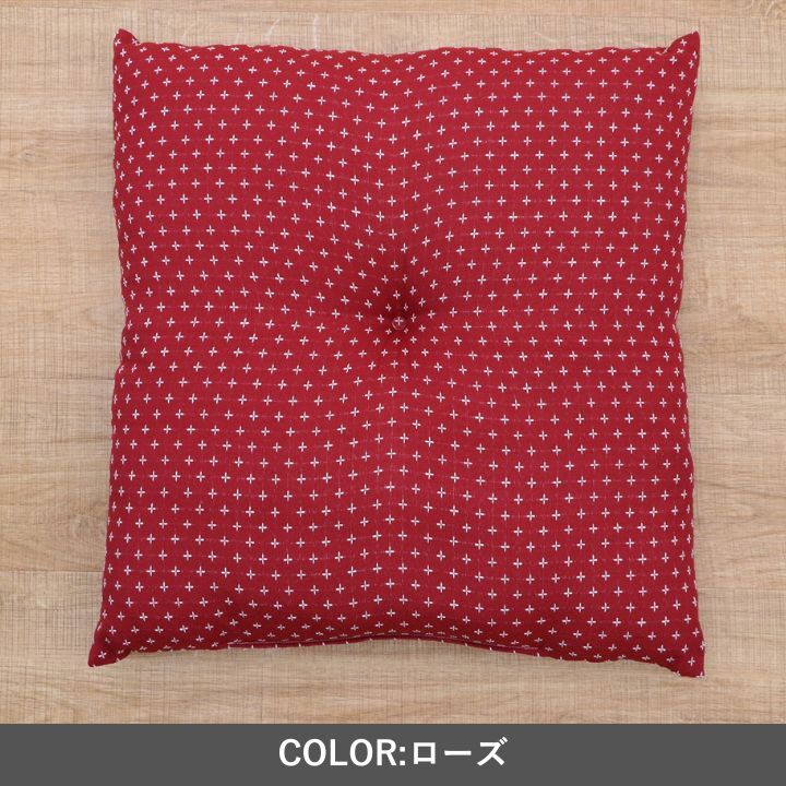 ラグ カーペット クッション 『詩織』 ベージュ 55×59cm 正方形 北欧 フロアクッション 無地 シンプル おうち時間 ファブリック 布 柔らかい モダン