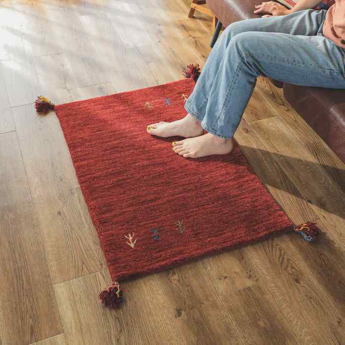ラグ カーペット マット 玄関 玄関マット おしゃれ 40x60cm シンプルギャッベマット HOT対応 アヤカ 北欧 モダン シンプル デザイン かわいい かっこいい ギャッベ インド製 ホット 床暖 OK 送料無料 手織り 肌触り