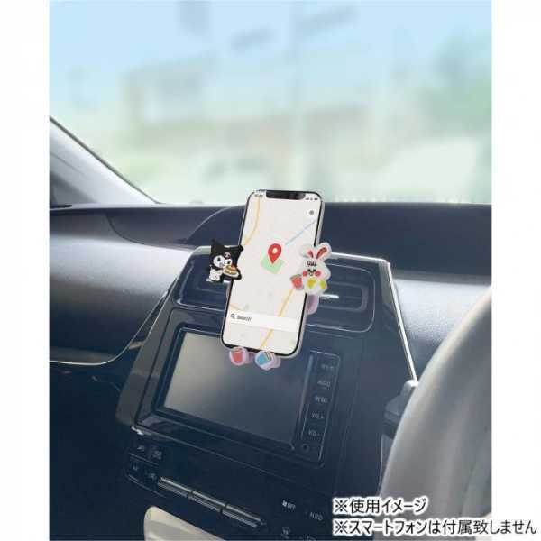 【10月20日入荷分予約受付中】 サンリオ クロミ SWIMMER コラボ スマホホルダー 車載 エアコン クリップ 360度回転 置くだけ ホールド キャラクター かわいい グッズ SS0213 サンリオ正規ライセンス品