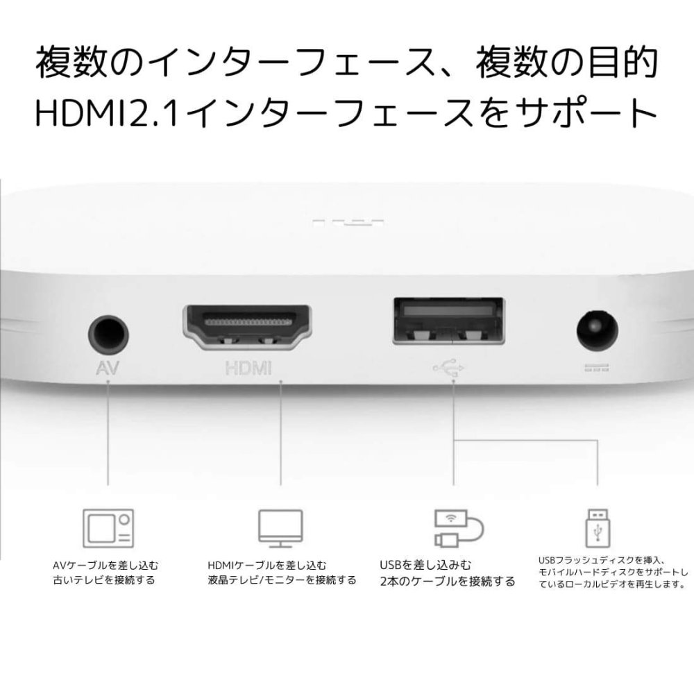 【当店限定USBメモリ付】オリジナルセット Xiaomi Box 4S+USB 小米盒子4S  MDZ-25-AA TVボックス 中国境内テレビの番組と映画と現場放送 中国番組 リモコン 【中級者向け・設定サポートなし】