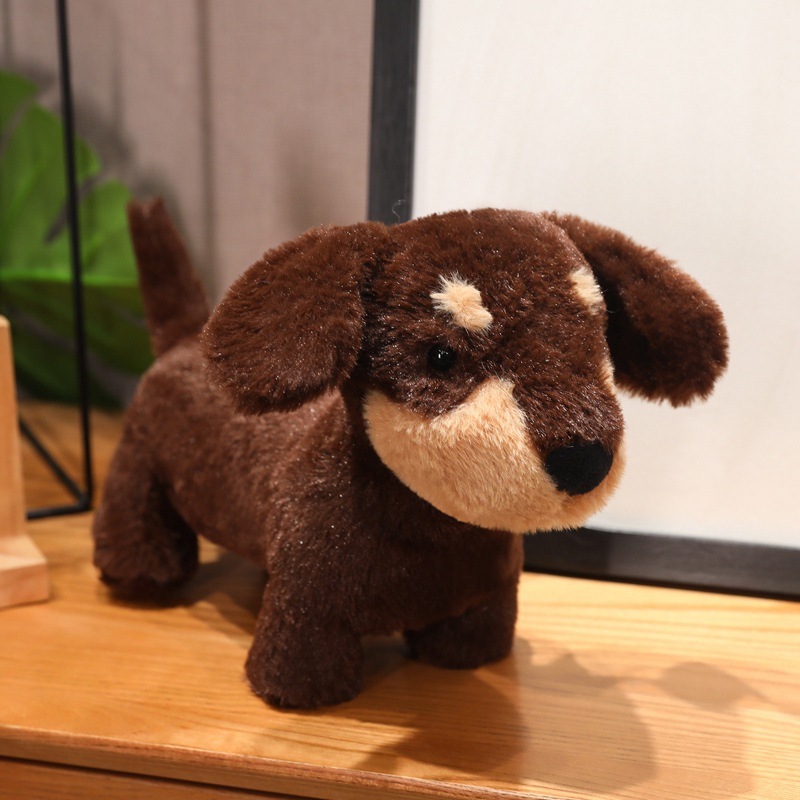 40CM ダックスフント いぬ 犬 ぬいぐるみ リアル 動物 アニマル ふわふわ かわいい 置物 インテリア 子供 おもちゃ ごっこ遊び 誕生日 プレゼント ギフト 癒し