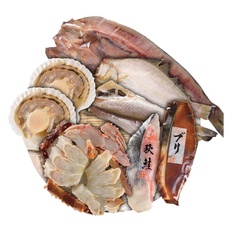 お歳暮・冬ギフト 北海道産 海鮮炉端焼きセット (OKS-345) ※送料無料(北海道・沖縄・離島への配送不可)