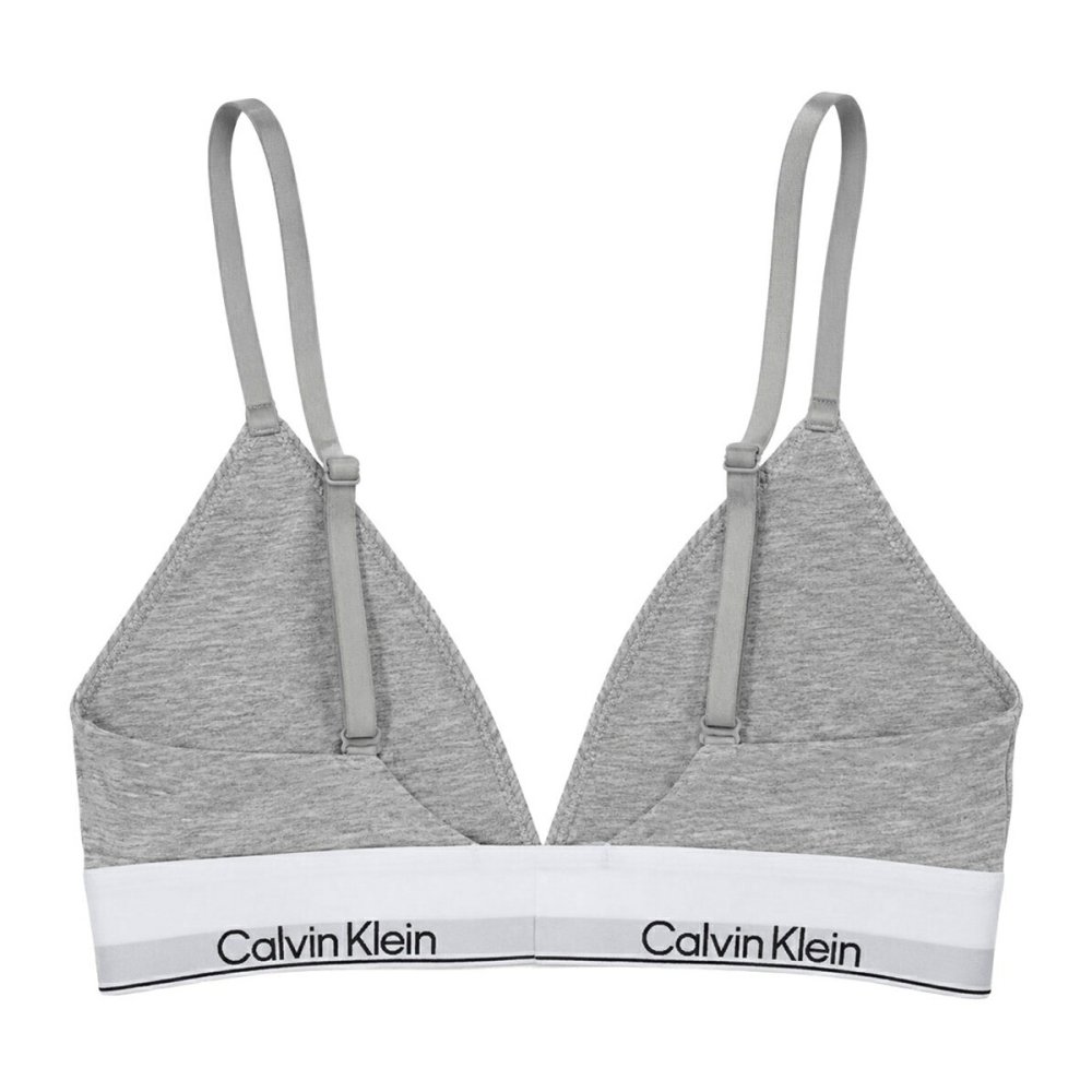 カルバンクライン Calvin Klein(CK) ブラ&ショーツ セット ロゴ 無地 ノンワイヤー アンダーウェア インナー 下着 QF8498+QF8520 レディース グレー
