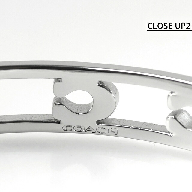 コーチ バングル レディース ブランド COACH シグネチャー C オープンワーク ブレスレット 571292RHO030 シルバー アクセサリー
