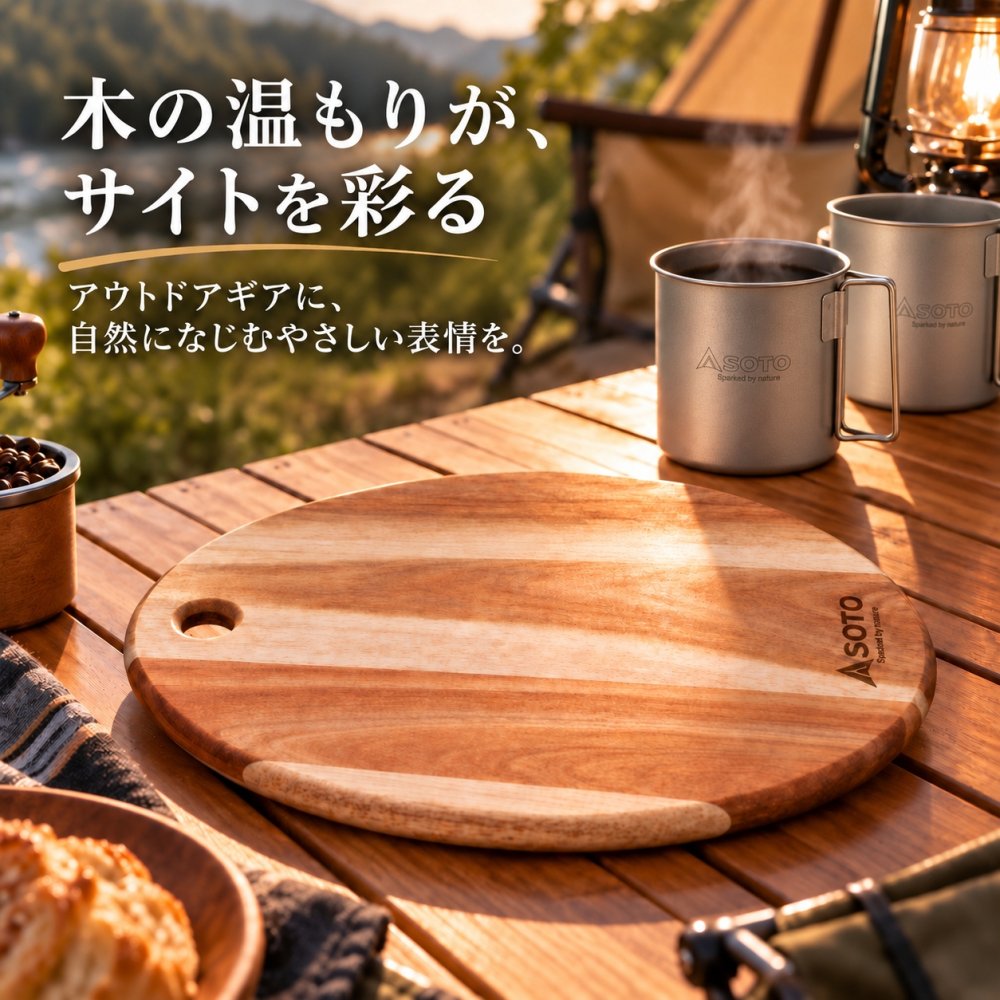 キャンプ 誕生日 プレゼント SOTO ソト 木製フリーボード S M L ST-6501S アカシア カッティングボード 鍋敷き ディッシュボード まな板  アウトドア用
