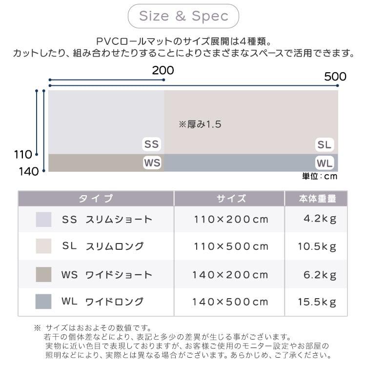 フロアマット PVC ロールマット プレイマット ワイドロング 140×500cm 抗菌 フロアマット クッションフロア リビング フリーカット 防水 防音 厚手 赤ちゃん キッズ 子ども部屋 マット お昼寝 DIY おしゃれ 持ち運び すべり止め 床材