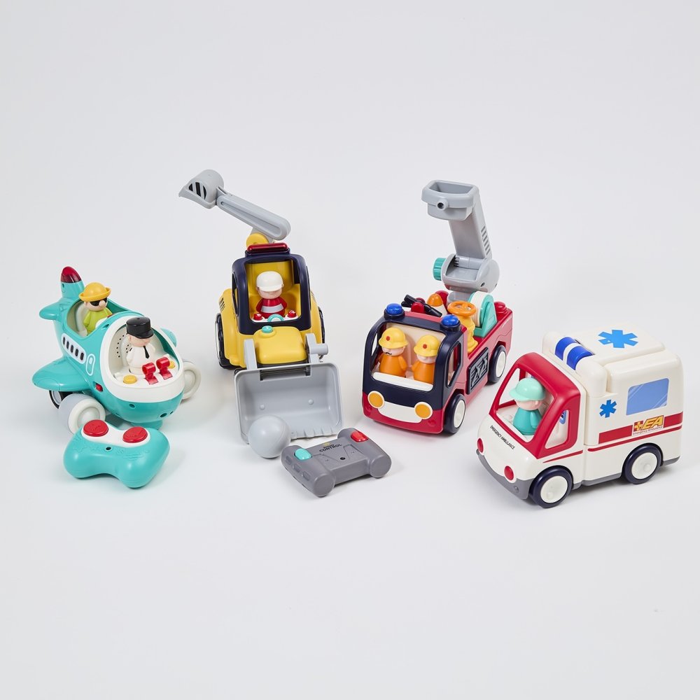 誕生日プレゼント Hola Toys オラトイズ 音がいっぱい 自分で走る きゅうきゅうしゃ 救急車 おもちゃ はたらく車 働く車 乗り物 サイレン 音が鳴る 音楽 ごっこ遊び お医者さんごっこ 人形付き ストレッチャー 体温計 注射器 知育玩具 男の子 女の子 お祝い ギフト