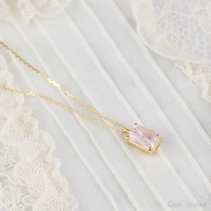  非加熱 ピーチサファイア　1.87ct ネックレス ペンダント 18金 K18 シンプル 一粒 一石 女性 プレゼント ギフト 誕生石 サファイア ピンク サファイアネックレス Drops