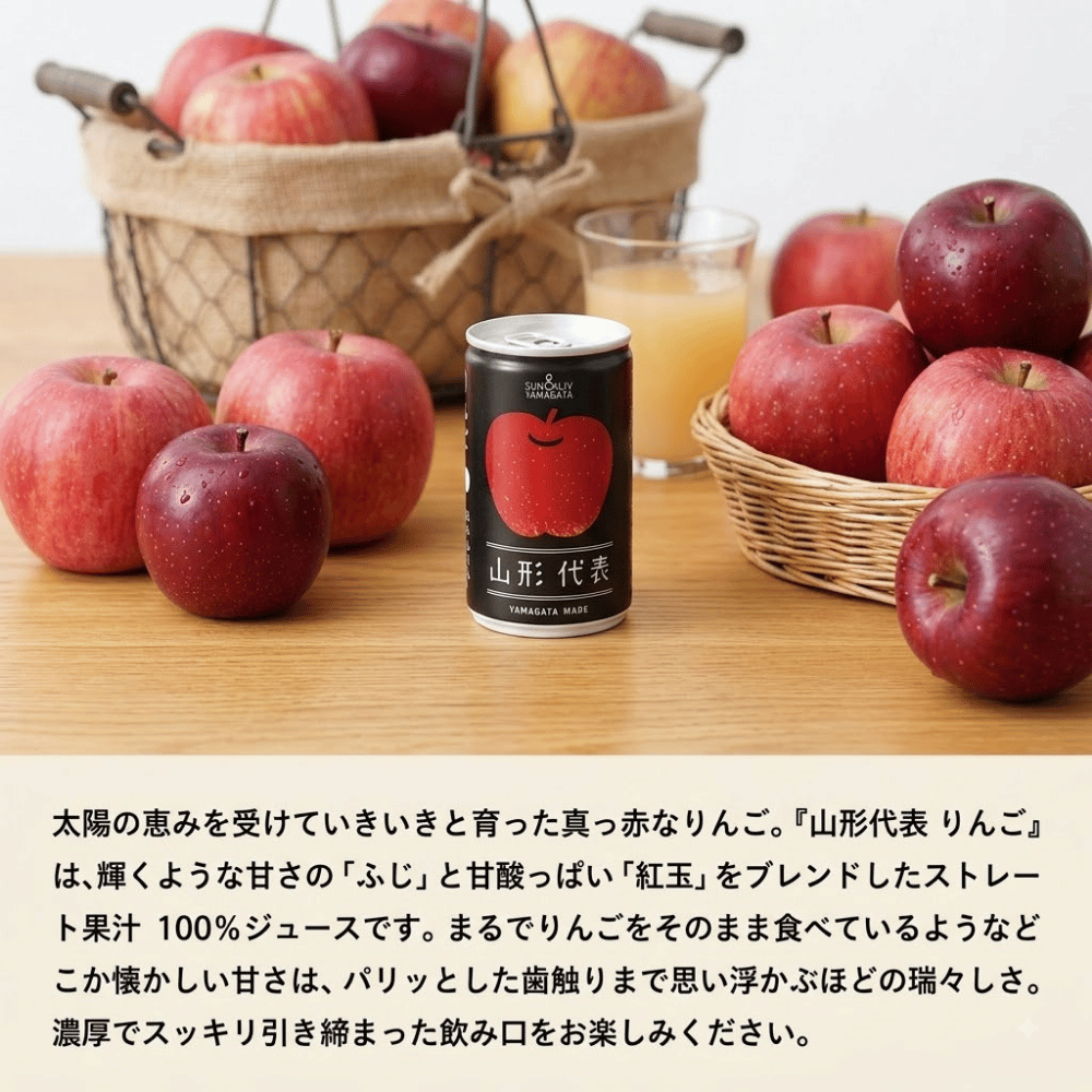送料無料！無添加 ジュース 山形代表 もも りんご ら・ふらんす 160g 20本 or 40本 果汁100％