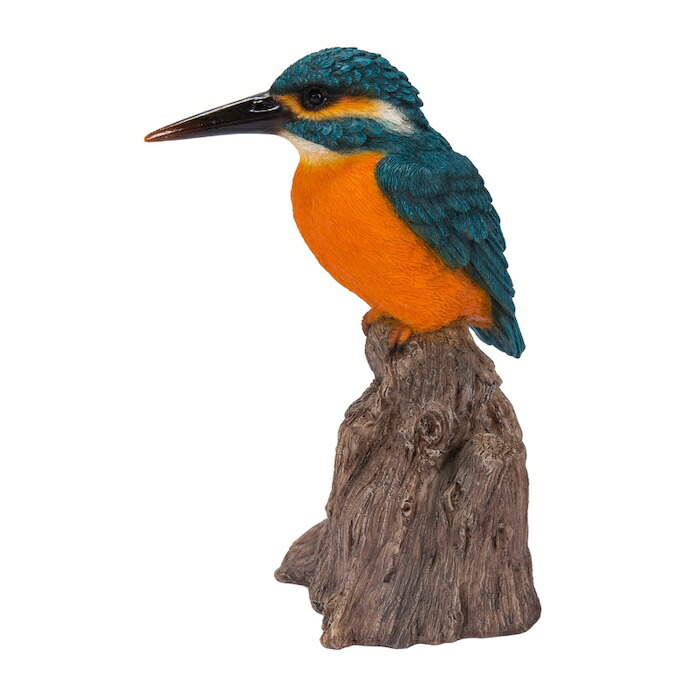 置物 鳥 カワセミ 高さ14.5cm woobia ウービア 野鳥 リアル おしゃれ 玄関 インテリア オブジェ ガーデン 北欧 ナチュラル 翡翠 動物 アニマル 癒し 小鳥 鳥好き 出窓 棚 青い鳥 玄関飾り プレゼント ギフト バードウォッチング