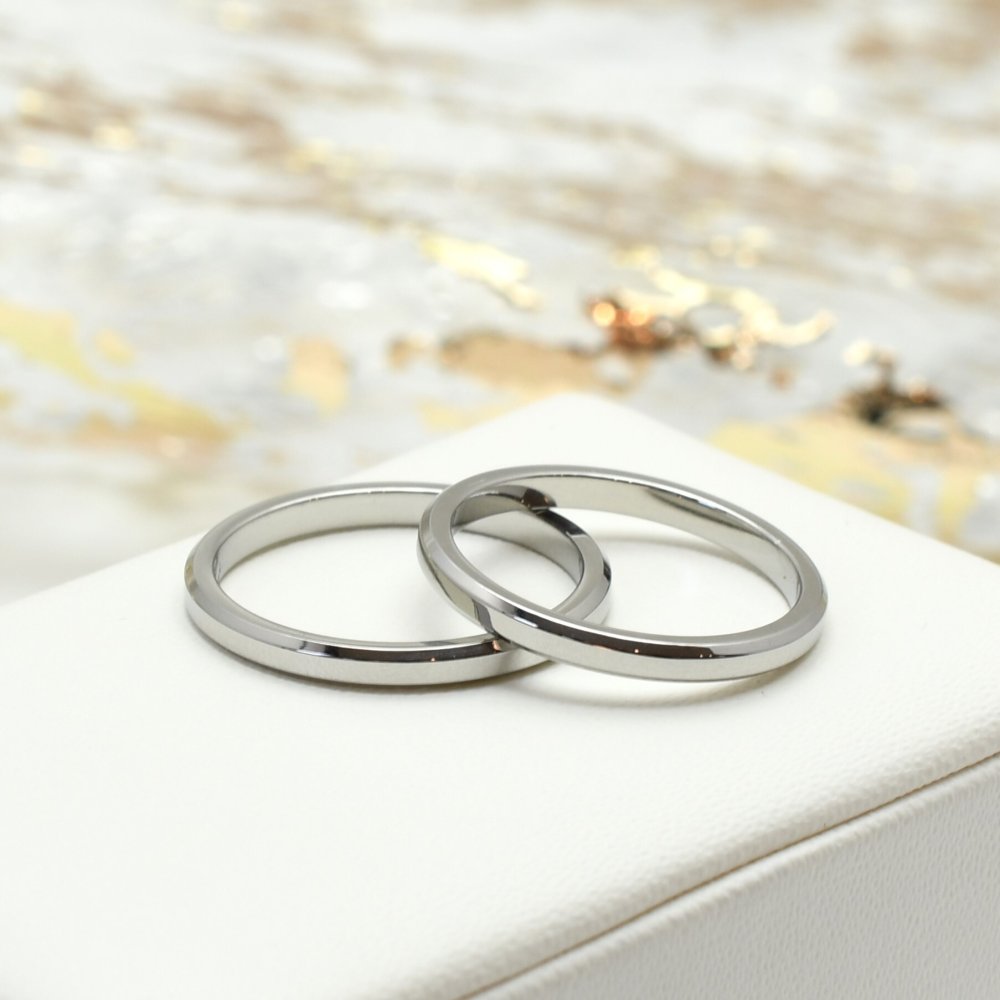 angel ring（アンジェリーク）｜2mm幅 華奢ステンレスペアリング｜ シンプル 重ね付け 細めデザイン 結婚指輪 刻印 記念日 ジーラブ