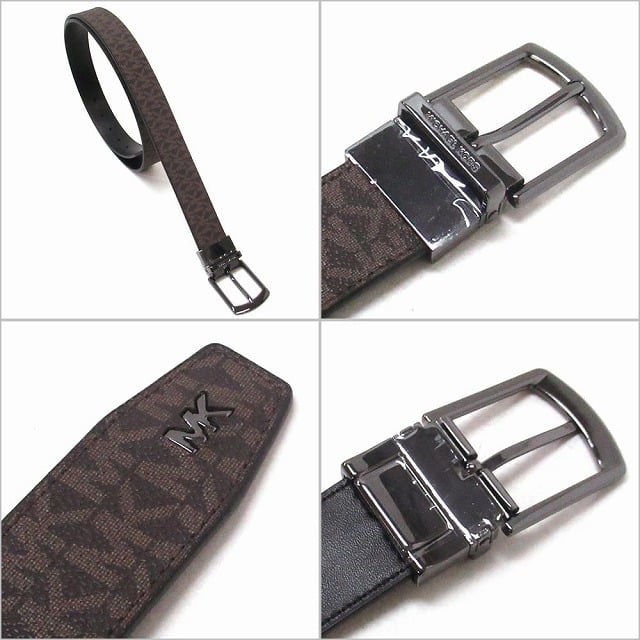 MICHAEL KORS マイケルコース アウトレット MK シグネチャー リバーシブル メンズ ベルト 36F5TBLY3B BROBLK