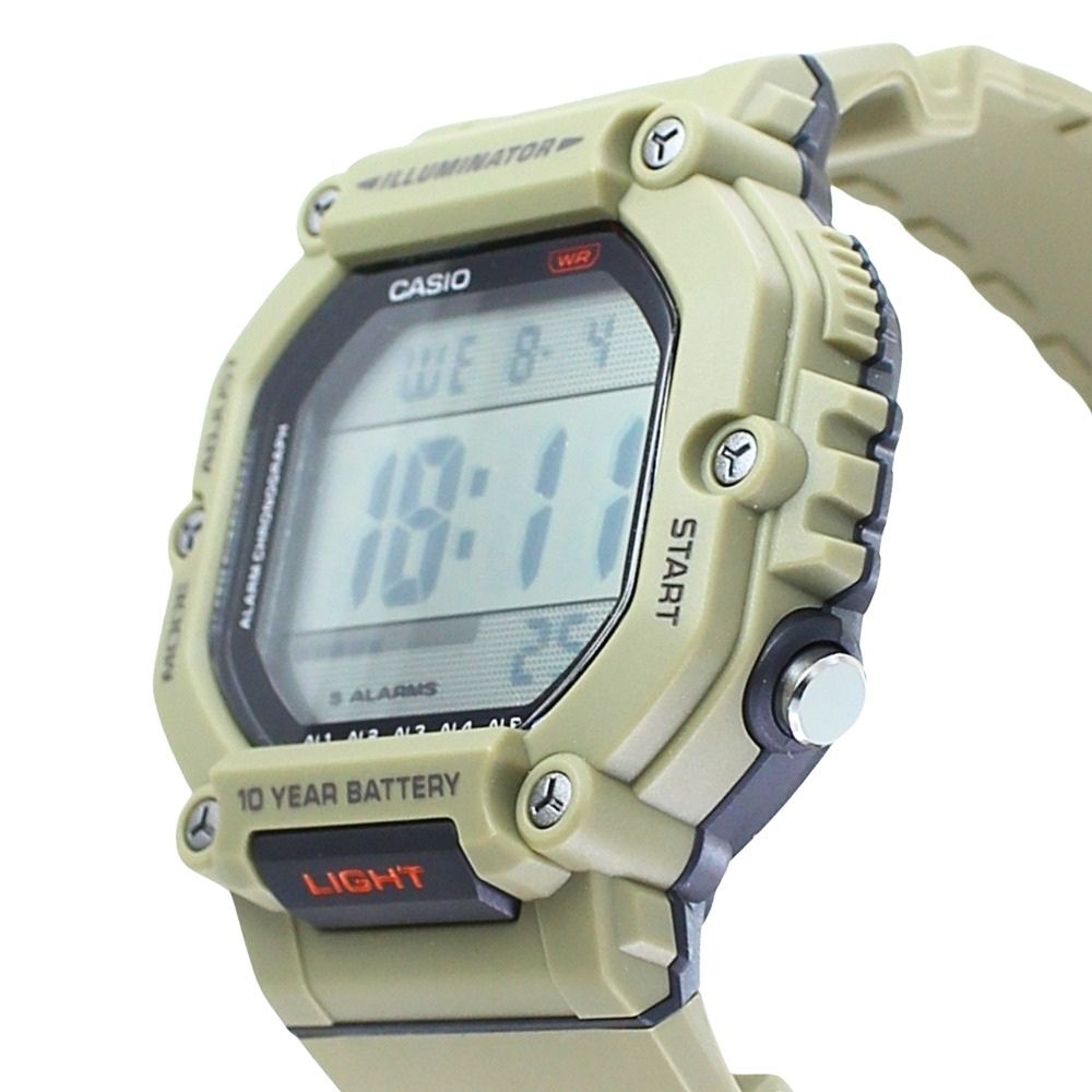 箱なし カシオ 腕時計 メンズ CASIO デジタル カーキ ベージュ 海外モデル 逆輸入 10年電池 100m防水 ストップウォッチ タイマー アラーム LEDライト アウトドア スポーツ 誕生日 父の日 プレゼント ギフト 成人 卒業 入学