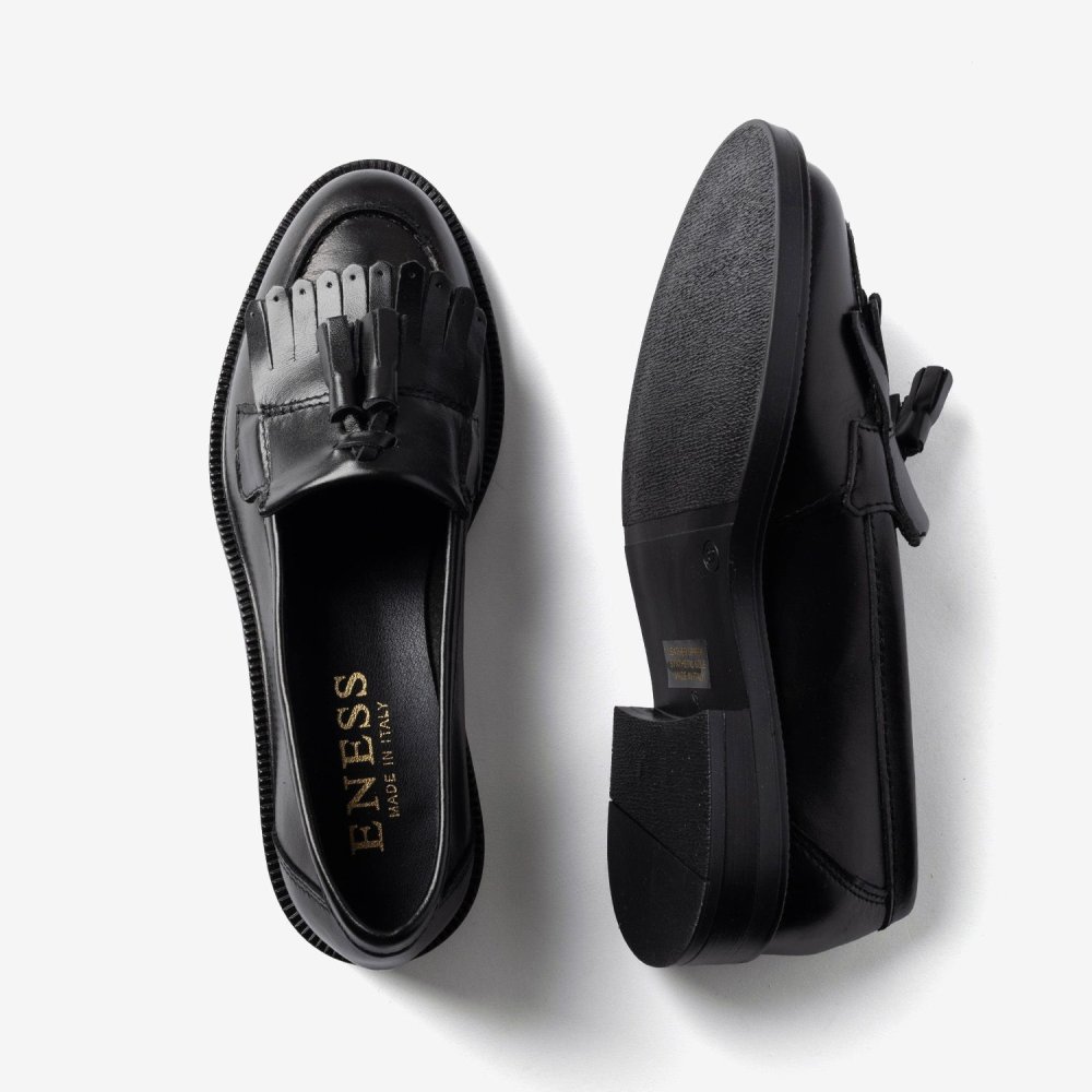 【正規品】 エネス ENESS KILT TASSEL LOAFERS キルト タッセル ST-4820 ローファー レザー レディース シューズ