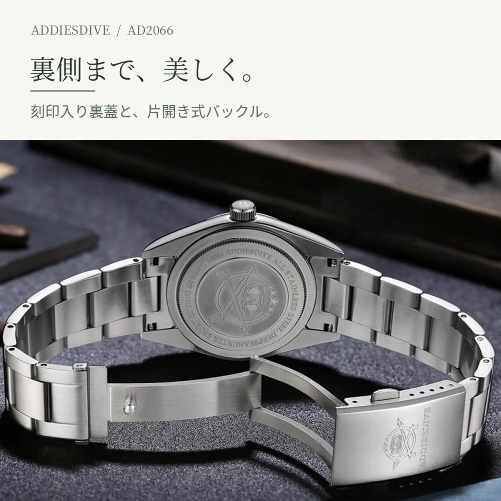 腕時計 メンズ レディース ユニセックス 40代 50代 防水 クォーツ セイコー製ムーブメント ADDIESDIVE 36mm AD2066