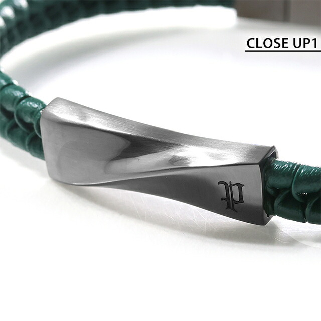 ポリス ブレスレット メンズ ブランド POLICE CONTORTO GB0081707 グリーン ガンメタル アクセサリー