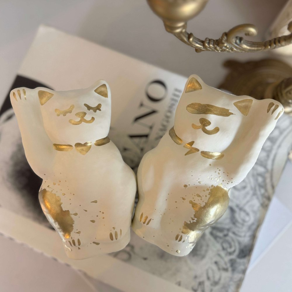 招き猫『サンダー＆スリーピー』セット置物 ギフト プレゼント 日本製 開店祝い
