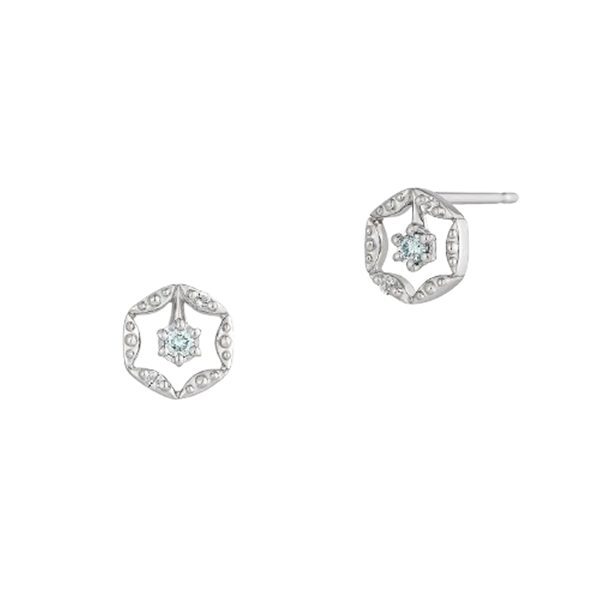 【無料ラッピング】 ヨンドシー 4℃ ピアス K10ホワイトゴールド 2025 Holiday Collection アイスブルーダイヤモンド レディースブランド 正規品 新品 ギフト プレゼント 人気 おすすめ 誕生日 記念日 クリスマス 送料無料