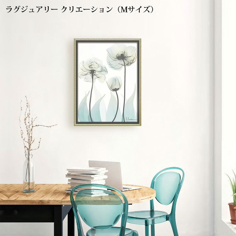 X RAY キャンバスアート ラグジュアリー クリエーション M XR-12502 送料無料 アートフレーム 花 葉っぱ 葉 X線 絵画 アート インテリア