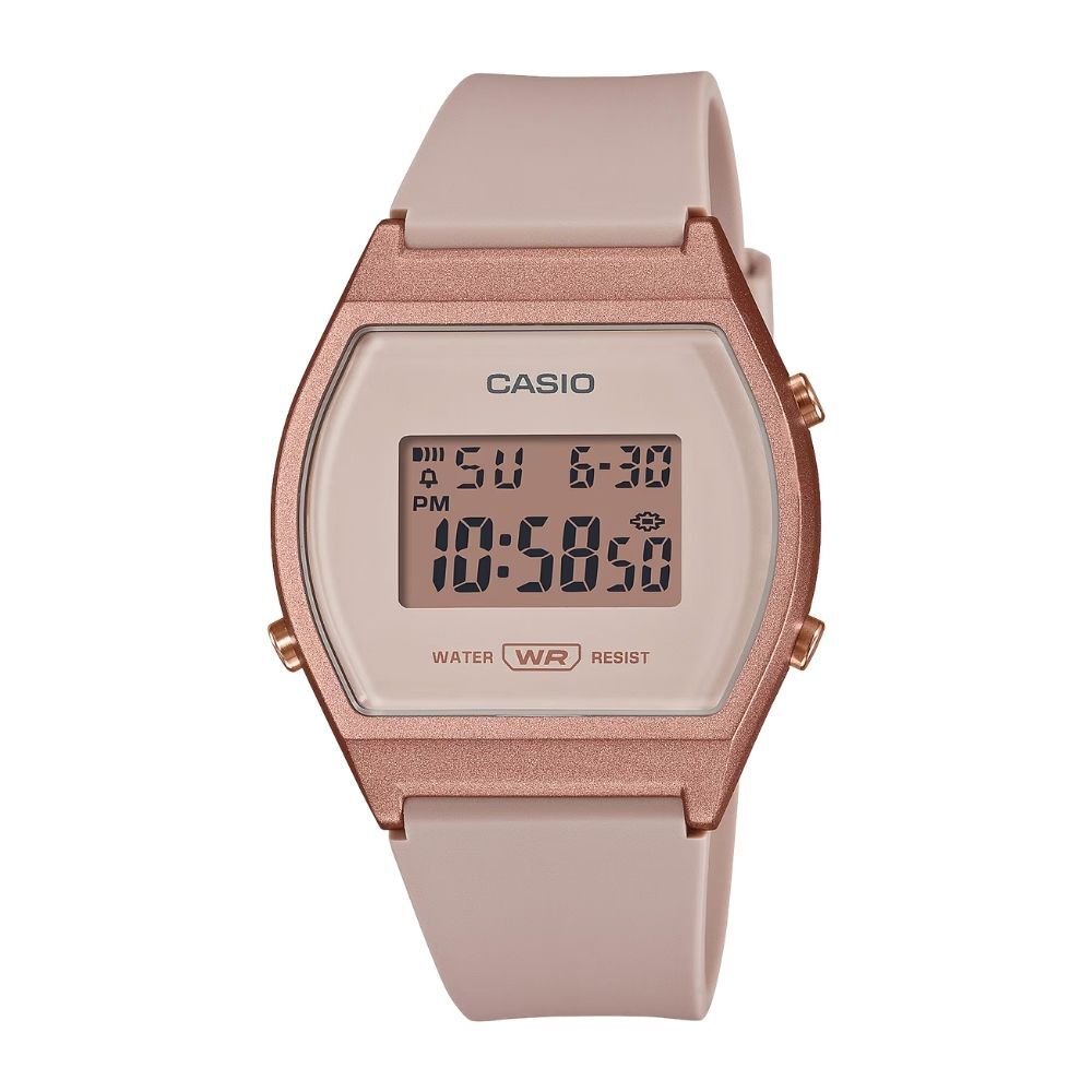箱なし カシオ 腕時計 レディース デジタル ベージュ ピンクベージュ ローズゴールド 軽量 LEDライト ストップウォッチ タイマー アラーム おしゃれ 海外モデル プレゼント ギフト CASIO 成人 卒業 入学
