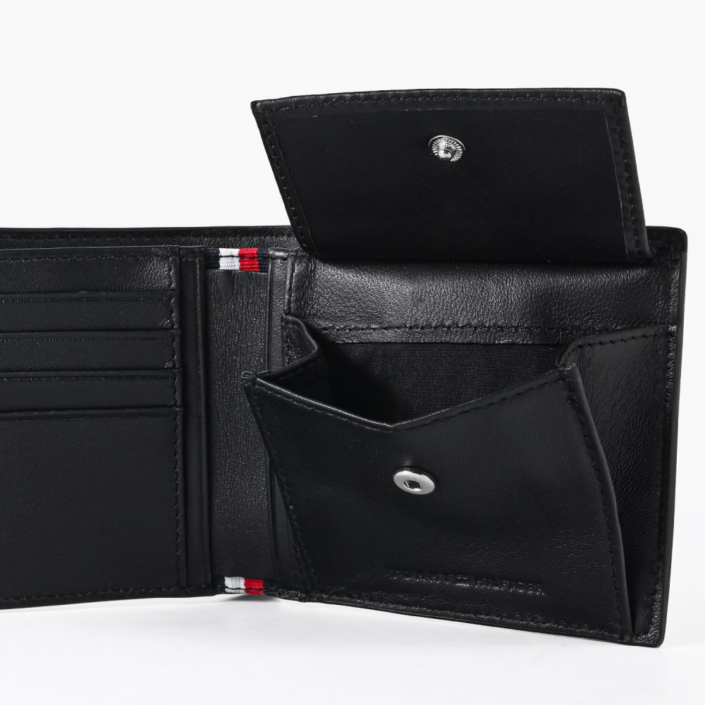 高品質ヨーロッパ輸入モデル トミーヒルフィガー 二つ折り財布 小銭入れ付き BUSINESS SAFIANO CC AND COIN メンズ レディース ブラック AM0AM14784 BDS BLACK ウォレット 折財布 送別会 誕生日 結婚祝い 結婚式 彼氏 息子 夫 男性 名刺入れ 高級 母の日【スペシャルラッピング660円(別売り)】 即日発送 彼氏 財布 ホワイトデー