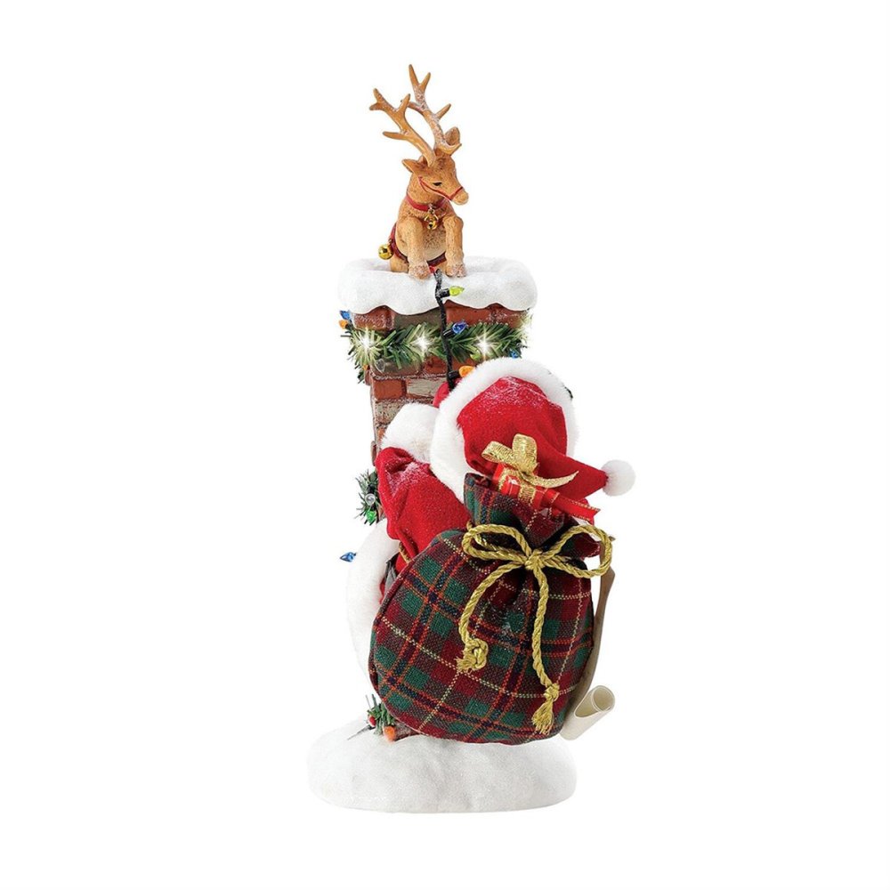 Up the Chimney 34.2cm | サンタ サンタクロース 人形 置物 フィギュア クリスマス ホリデー Possible Dreams 正規輸入品