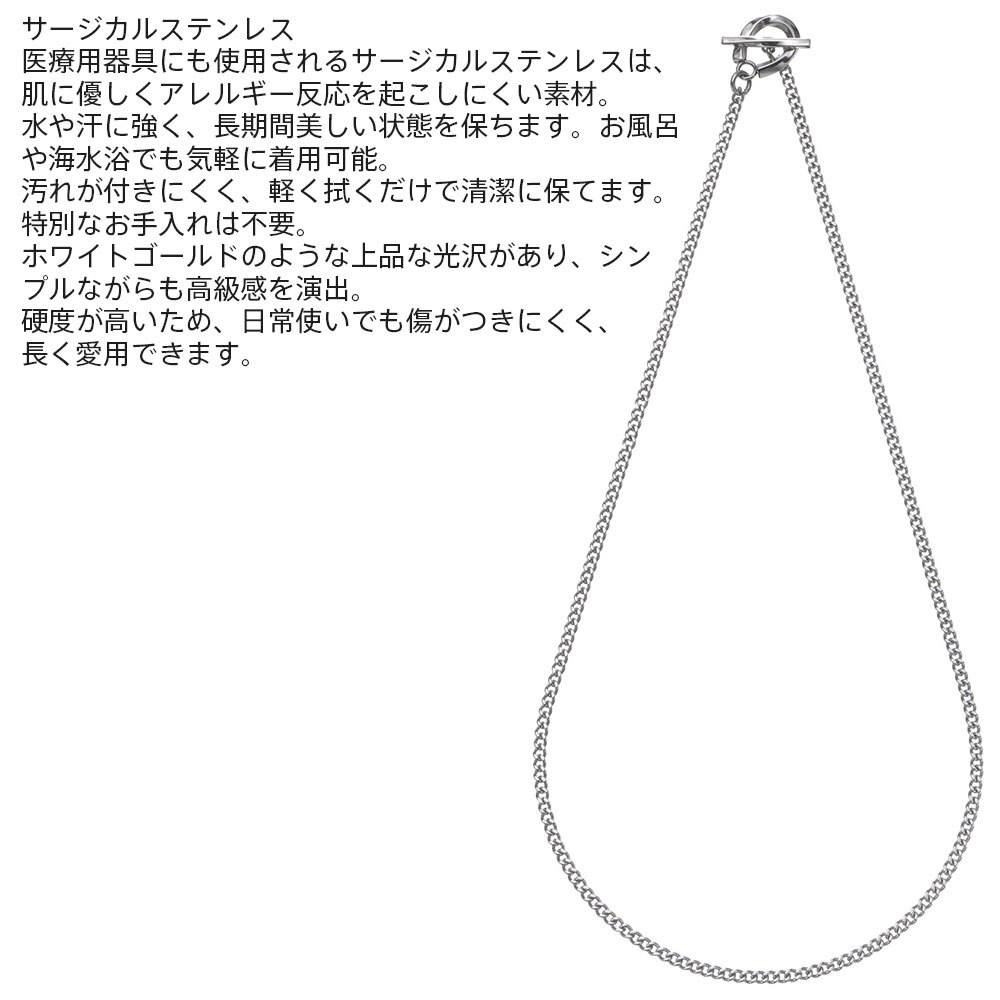 ライオンハート ツイスト ホースシュー マンテル チェーンネックレス サージカルステンレス シルバー 金属アレルギー対応 馬蹄 メンズ ブランド