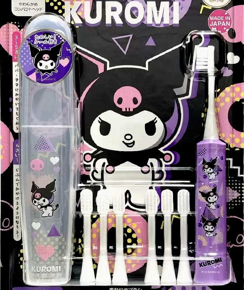 こどもハピカ 電動歯ブラシ はじめてセット 本体 替ブラシ6本 ハードケース付 超微細タタキ振動 毎分7,000回 やわらかめ 日本製 虫歯予防 仕上げ磨き 子供用 キッズ こども 歯磨き