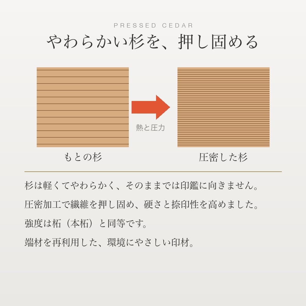 智頭杉印鑑 ラッピング付き 高級もみ革印鑑ケース付 印鑑 はんこ 10.5～18.0mm 6サイズから選べる 認印 銀行印 実印 個人印鑑 永年保証 彫刻 ギフト プレゼント
