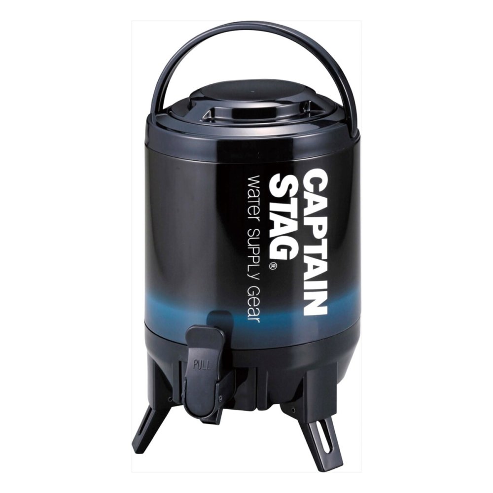 キャプテンスタッグ 最後まで注げる ウォータージャグ3L コップ付き ジャグ 広口 保温保冷両対応 スタンド付き【北海道・沖縄県・離島 配送不可】