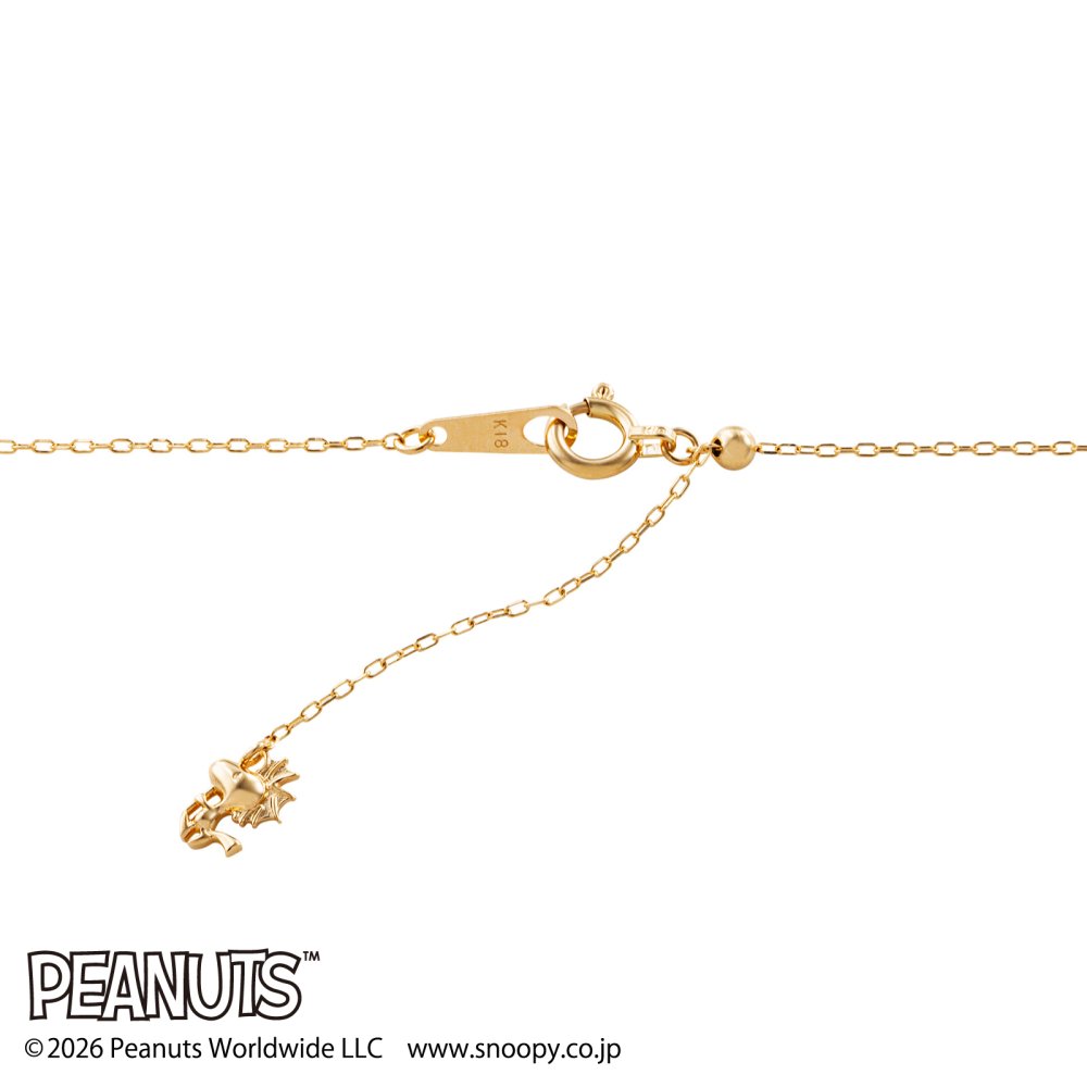 【受注生産品】【送料無料】 ウッドストック 一粒ダイヤ レディースネックレス PEANUTS 18金 ダイヤモンド ラボダイヤ 肉球 ブランド おしゃれ かわいい アクセサリー 10代 20代 30代 40代 50代 レディース 女性 誕生日 記念日 プレゼント ギフト ホワイトデー 母の日 white clover ホワイトクローバー
