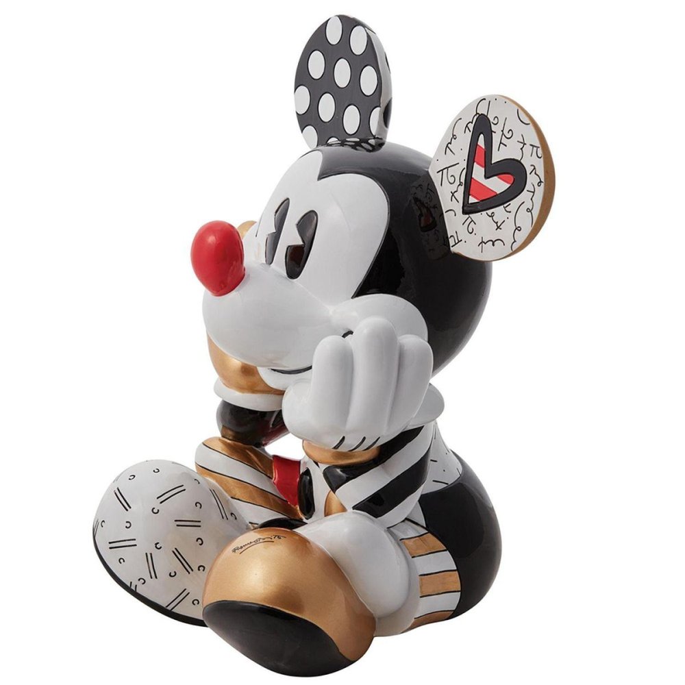 ミッキー お座りポーズ Romero Britto 36cm | ロメロ・ブリット デザイン アート 正規輸入品