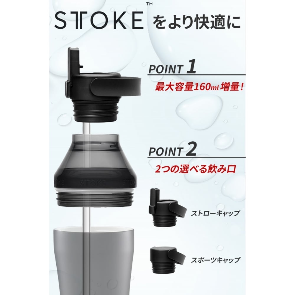 【ラッピング無料】　熱中症対策グッズ STTOKE ストーク ハイドレート＆エクステンションセット スポーツキャップ ストローキャップ タンブラー用 カスタムパーツ ギフトキャンプ 