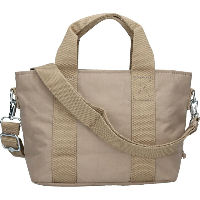 キプリング トートバッグ レディース ブランド Kipling ミンタ ロゴ ワンポイント 無地 2WAY KI7541-4PW Soft Taupe