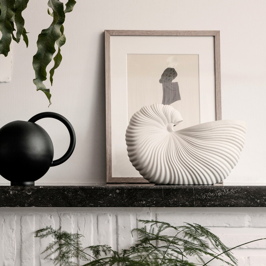 ferm LIVING ファームリビング シェルポット Shell Pot 北欧人気 オブジェ 置物 飾り インテリア 雑貨 デンマーク おすすめ プレゼント ギフト 北欧雑貨 オウムガイ 貝 デザイン 貝殻 インテリア雑貨
