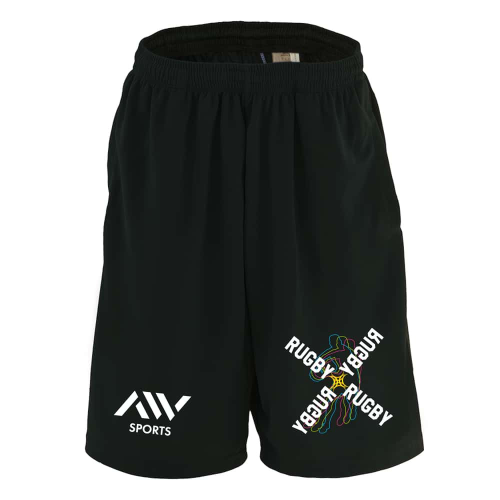 ラグビー ハーフパンツ ドライ メンズ ウェア レディース ジュニア 練習着 短パン 速乾 スポーツ 名入れ おしゃれ 半スボン 文字入れ無料 「ネオンスタイルのクロスRUGBY」 アートワークスコウベ 【送料無料】