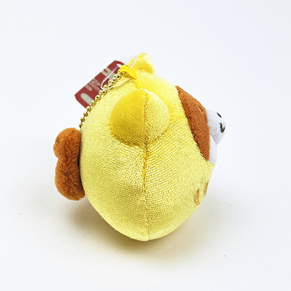 忠犬もちしば 黄色だるま ぬいぐるみボールチェーン