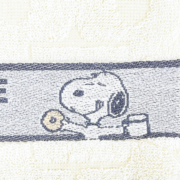 スヌーピー ミニタオル BAKERY＆CAFE グレー ハンカチ SNOOPY