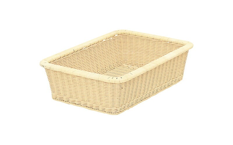 脱衣かご 脱衣カゴ バスケット 抗菌 樹脂製 ポリプロピレン ラタン風 業務用 ホテル 旅館 温泉 脱衣所 脱衣場 洗面所 ランドリー インテリア テイスト 雑貨?