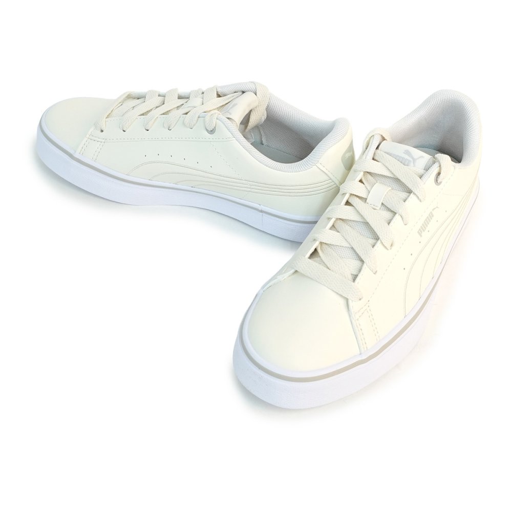 プーマ PUMA スニーカー メンズ レディース ローカット プーマ V コート バルク EB スニーカー アイボリー系 389908-04