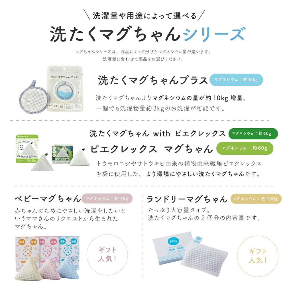 ピエクレックス マグちゃん 送料無料 80g マグネシウム 粒 洗濯 洗濯マグちゃん マグちゃん magchan 抗菌 植物由来 消臭 洗浄 除菌 すすぎ1回 界面活性剤ゼロ 洗濯補助 宮本製作所 アートナップ