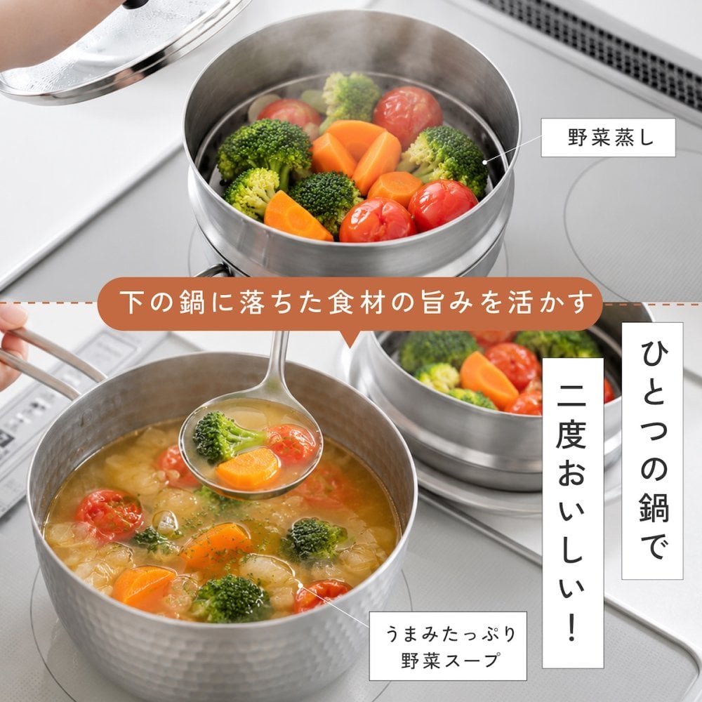 ステンレス せいろ 日本製 燕三条 せいろ蒸しステンレスせいろ 雪平鍋 ガラス蓋 3点セット 15cm 18cm 食洗機対応 セイロ 蒸籠 ガス火 IH対応 蒸し器セット コンパクト ユキヒラ蒸し器 せいろ蒸し器 セイロ スチーマー arnest アーネスト
