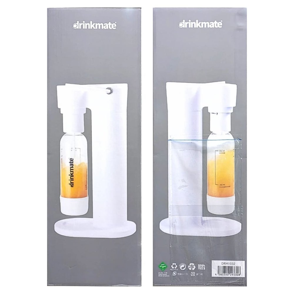 Drinkmate 641　家庭用炭酸飲料メーカー　スターターキット　電気不要　手動タイプ　ブラック／ホワイト　ガスシリンダー60L付　屋内外使用OK　新生活　ホームパーティに。国内モデル　※商品詳細を選択