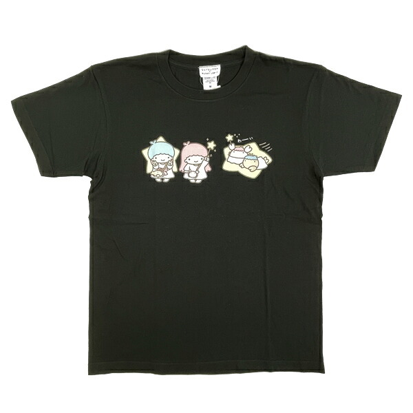 サンリオ キキララ × なんでもいきもの Tシャツ(M) ブラック アパレル Sanrio 送料込み