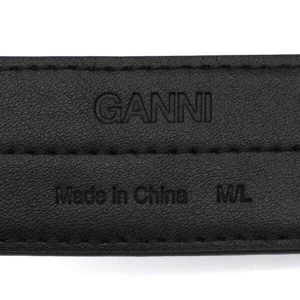 GANNI ガニー ベルト A6586-099 Black Double Eyelet Belt アイレット ブラック