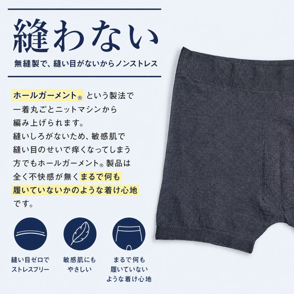 【ギフトラッピング無料】ムレない和紙糸からできた下着「和紙心～washico～ ボクサーパンツ」まるで何も履いていないかのような感覚の最高の履き心地をお届け【日本製 】