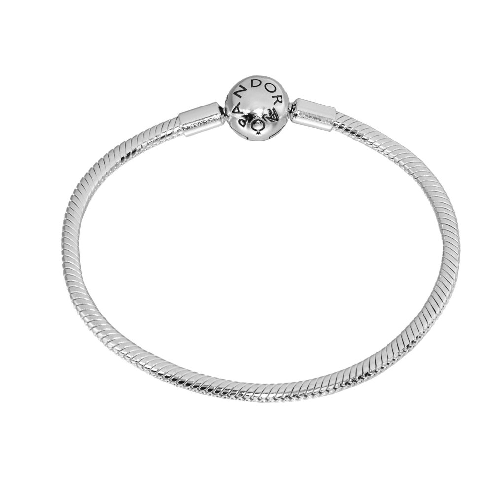 ボックス・ショッパー付 PANDORA(パンドラ) ★ Moments Snake Chain Bracelet ★モーメント スネーク チェーン ブレスレット ★ チャーム ブレスレット カスタマイズ アクセサリー シンプル 日常使い 誕生日 記念日 母の日 プレゼント ギフト