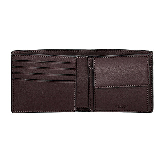 メンズ ギフトセット コーチ 二つ折り財布 コンパクト メンズ ブランド COACH CY406 YED ボルドー 選べるモデル ウォレット 高級 おしゃれ プレゼント 実用的
