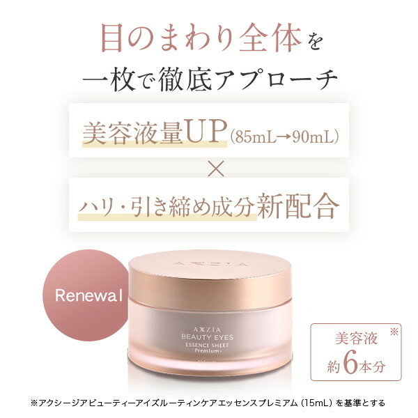 アクシージア AXXZIA ビューティーアイズエッセンスシートプレミアムプラス アイケア 60枚