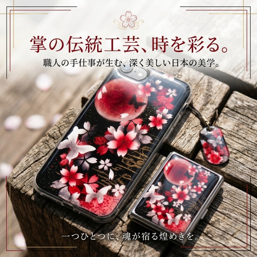 【全機種対応】スマホケース『伊』名入れ 送料無料 和柄 和風 桜 職人 伝統工芸 ハンドメイド ハードケース 手帳型 iPhone 17 Xperia AQUOS Android 各機種対応
